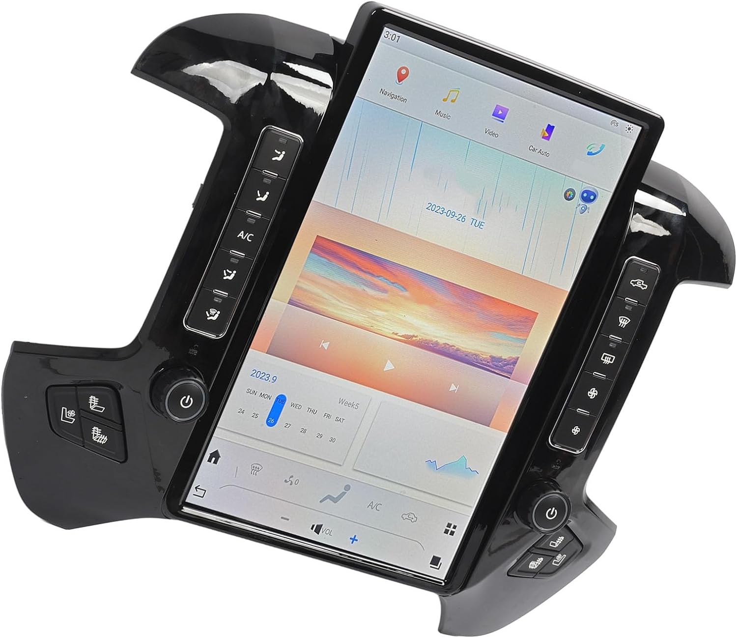 Car Multimedia Player 14.4in 2K HD Touch Screen GPS Navigation, Wireless Compatible with 11 Stereo Radio Ideal for 1500, 2500HD, 3500HD Vehicles Measuring 4.2 (for Original 8in image 1