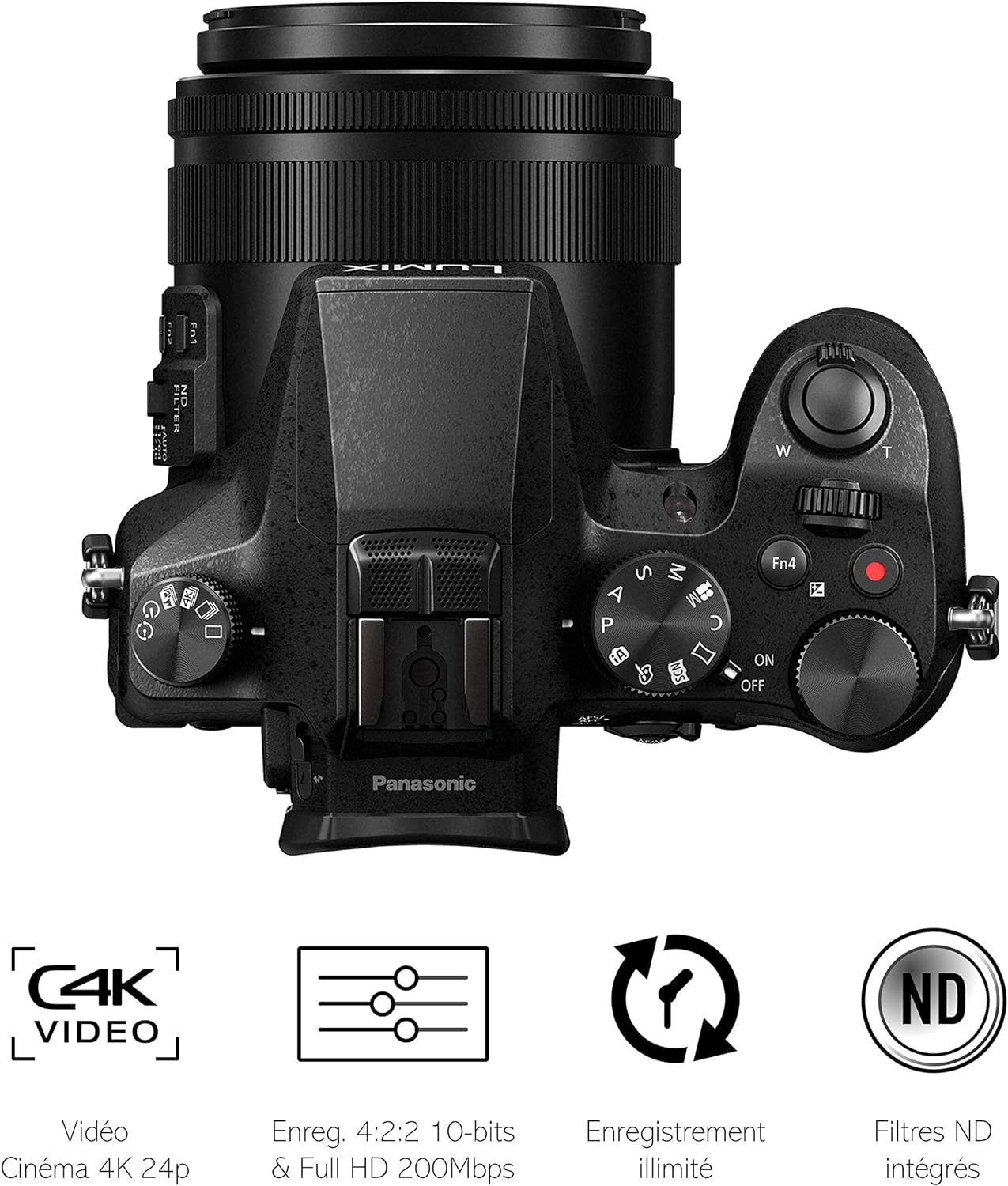 Panasonic Lumix FZ2000 | Bridge Expert Camera (1'' 20MP Sensor, Leica Zoom 20x F2.8-4.5, OLED Viewfinder, Adjustable Touch Screen, 4K Unlimited Video, Stabilisation) Black – French Version image 3