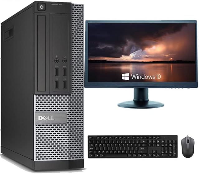 Gaming PC OptiPlex SFF Desktop Computer i7 3770 16GB RAM 256GB SSD + 1TB HDD + GT730 2GB 22” New HDMI TFT + Gaming Keyboard & Mouse Windows 10 Pro image 0