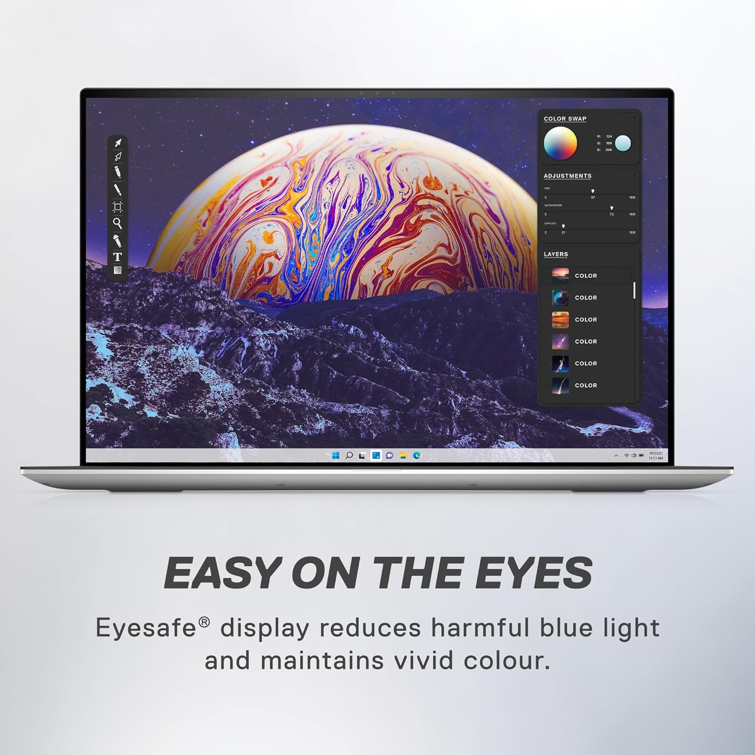 Dell XPS 17 9730 Laptop, 17” UHD+ 500- Nit Touchscreen display, 13th Gen Intel Core i7-13700H, NVIDIA RTX 4050, 1TB SSD, 16GB RAM, Fingerprint Reader, Windows 11 Home, Silver image 1
