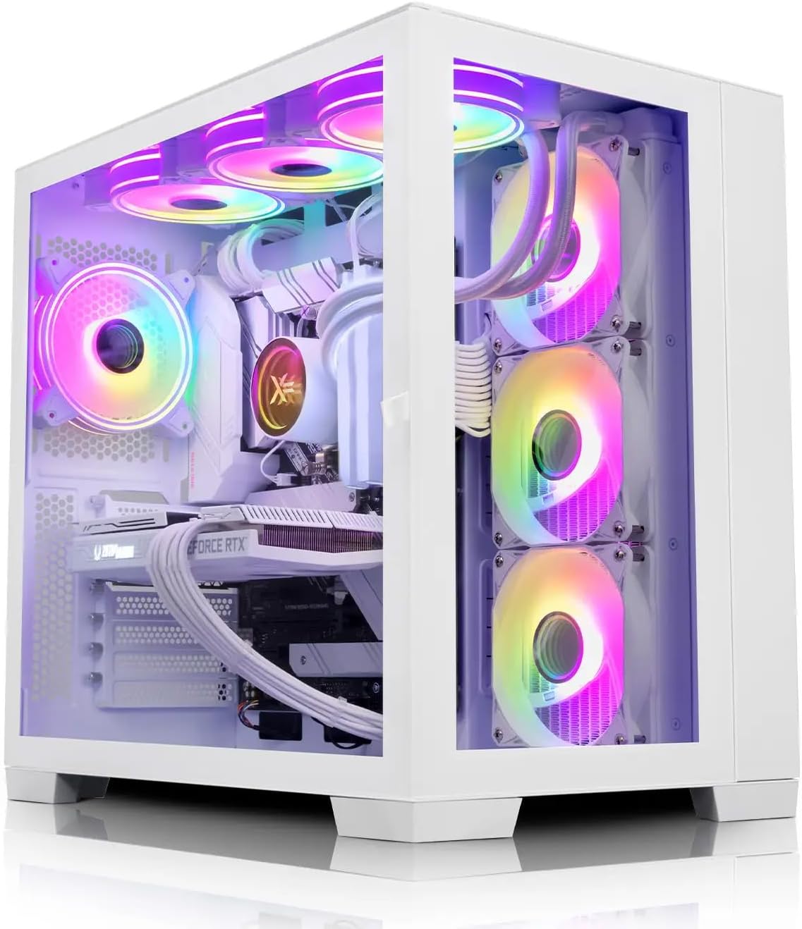 ADMI Gaming PC, Ryzen 5700X 4.6GHz, 360mm RGB Liquid Cooler, RTX 4060 Ti, 16GB 3200MHz, 1TB NVME, Windows 11 image 2