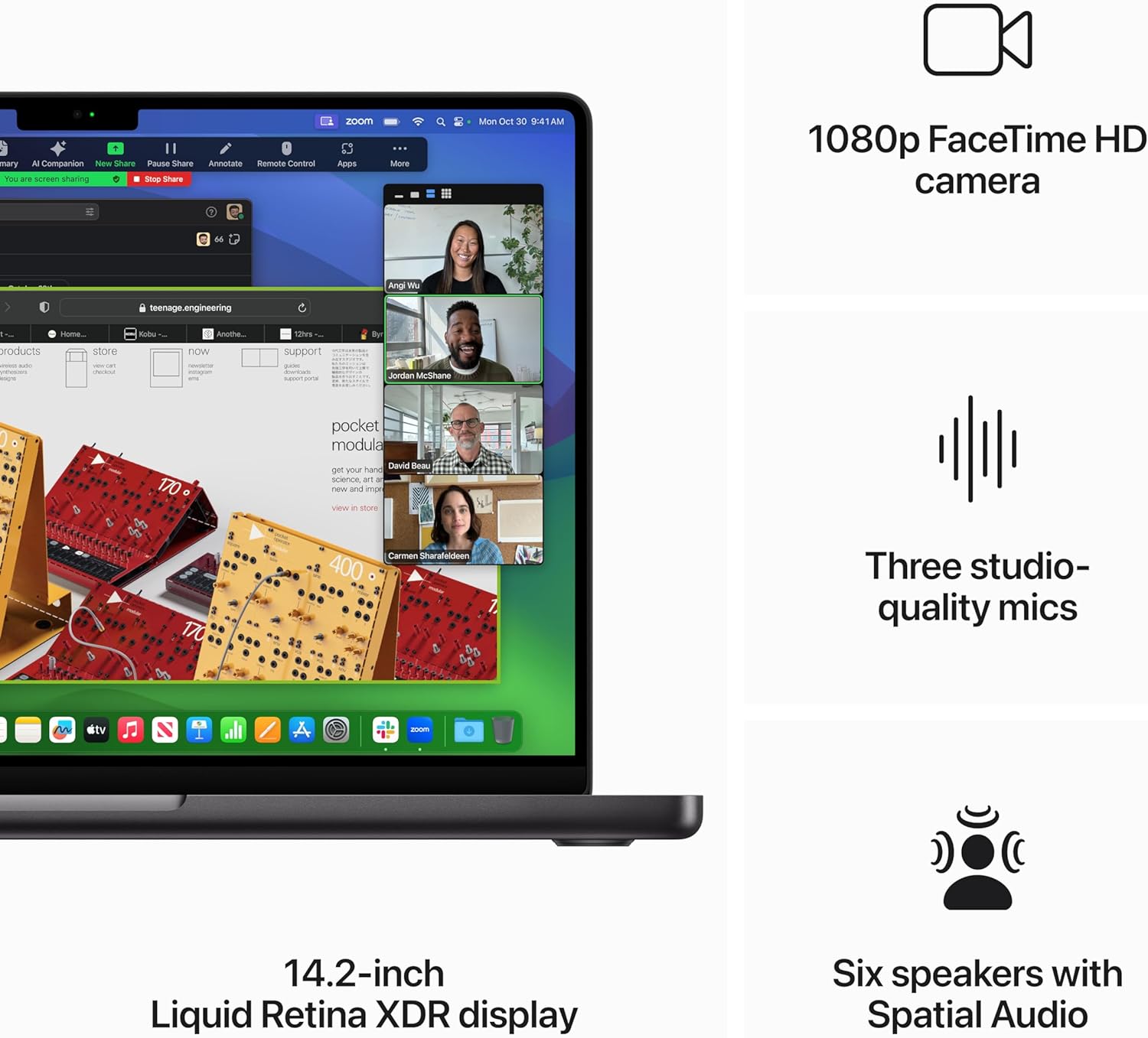 Apple 2023 MacBook Pro laptop M3 Pro chip with 11‑core CPU, 14‑core GPU: 14.2-inch Liquid Retina XDR display, 18GB unified memory, 512GB SSD storage. Works with iPhone/iPad; Space Black image 3
