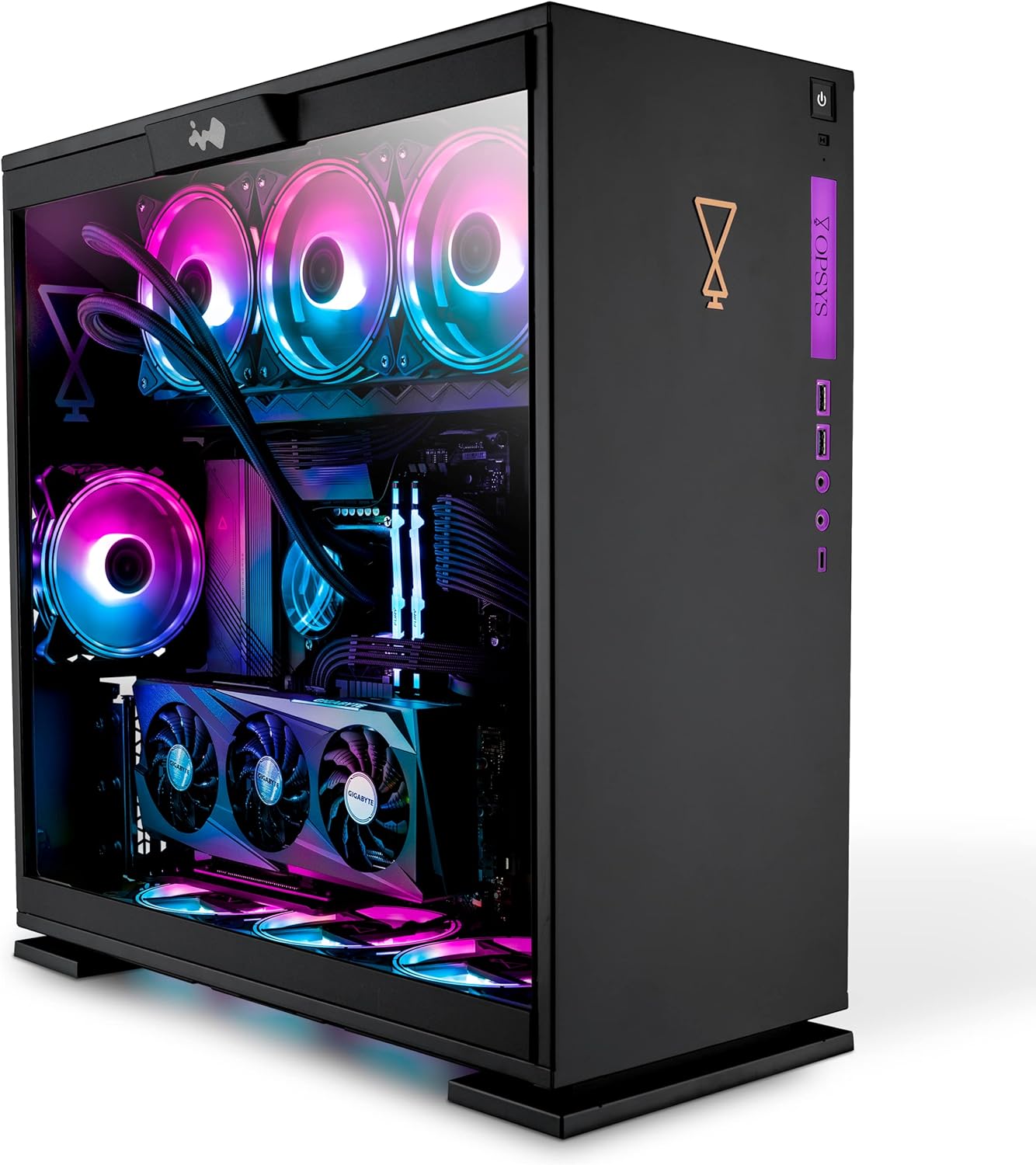 OPSYS Specta-X2 RGB Gaming PC Computer with Monitor & Gamer Keyboard/Mouse (Intel i7 12700F, Gigabyte Geforce RTX 3080, 500GB NVMe SSD, 2TB HDD, 32GB RAM, Bluetooth, Windows 11) image 2