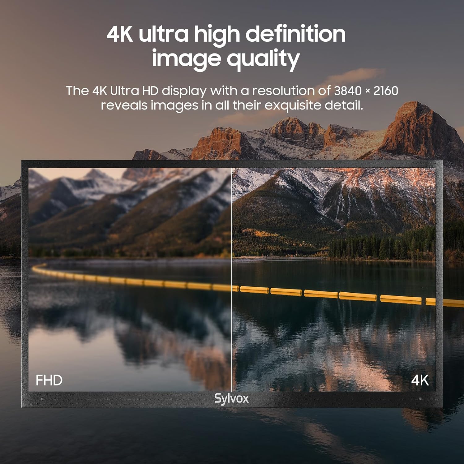 SYLVOX 75 inch Outdoor TV, 4K UHD Android Smart TV 1000Nit for Partial Sun, IP55 Waterproof Outside TV Chromecast Built-in, Voice Assistant, Bluetooth, WiFi, 3 HDMI Input (Deck Pro Series) image 3