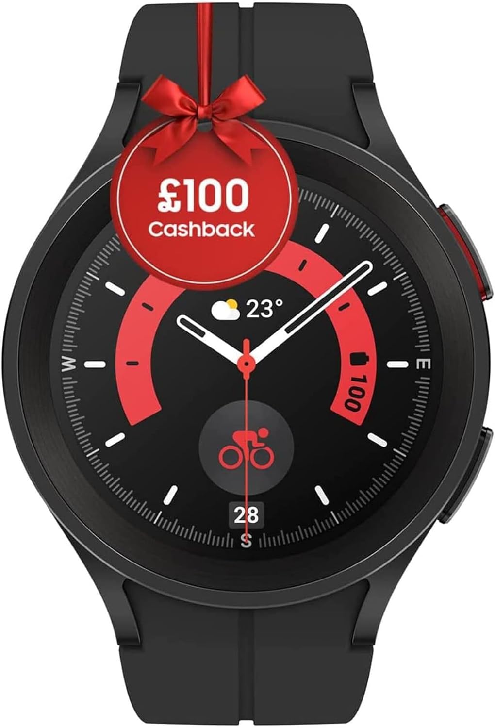 Samsung Galaxy Watch5 Pro 45mm Bluetooth Smart Watch, Black Titanium, 3 Year Extended Warranty (UK Version) image 3