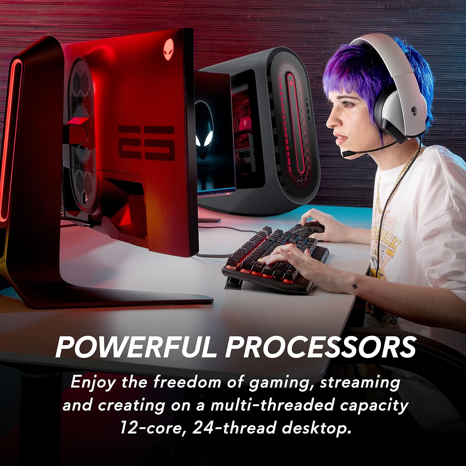 Alienware Aurora R14 Liquid Cooled Gaming Desktop - AMD Ryzen 9 5900, 32GB 3466MHz RAM, 1TB SDD + 2TB HDD, NVIDIA GeForce RTX 3080 10GB GDDR6X Graphics, VR Ready, USB-C, Windows 11 Home – Black image 1