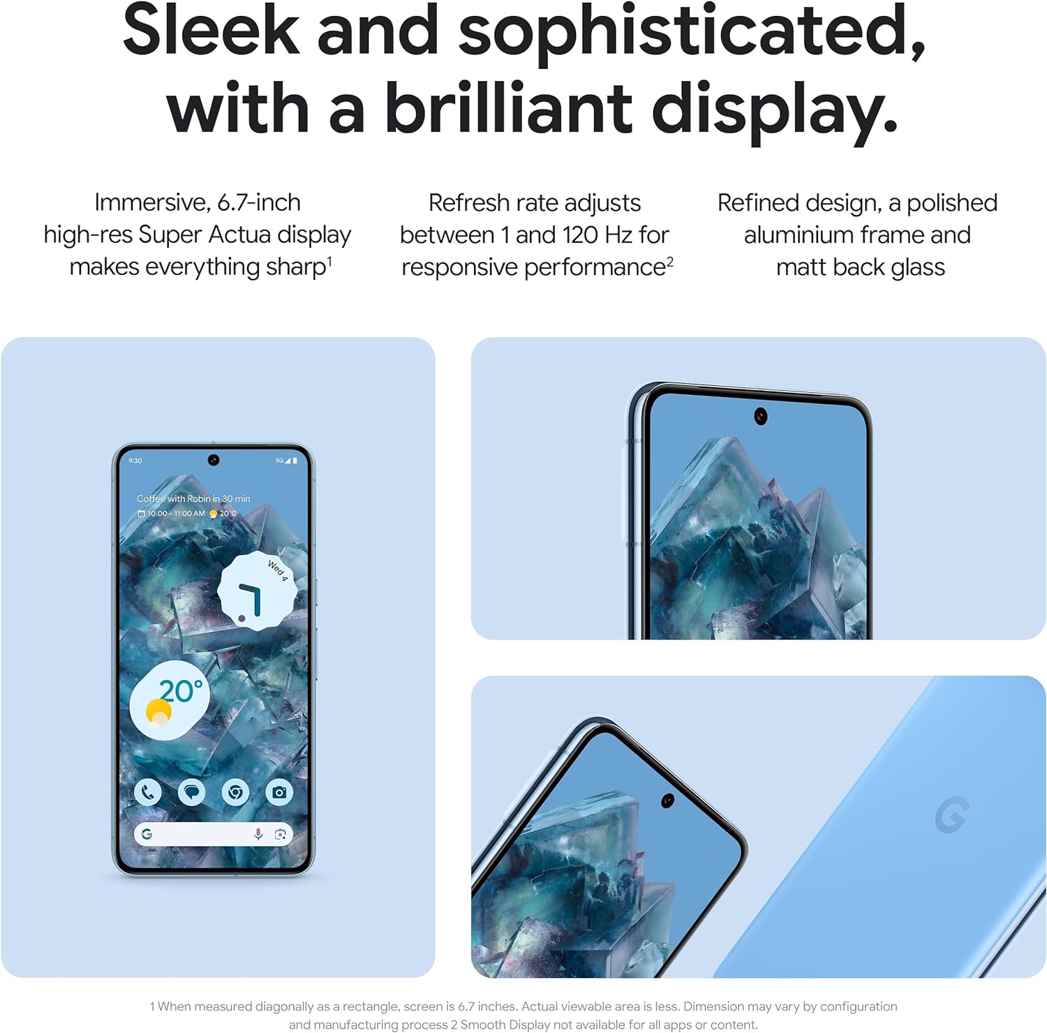 Google Pixel 8 Pro – Unlocked Android Smartphone with telephoto lens, 24-hour battery and Super Actua display – Obsidian, 256GB image 2