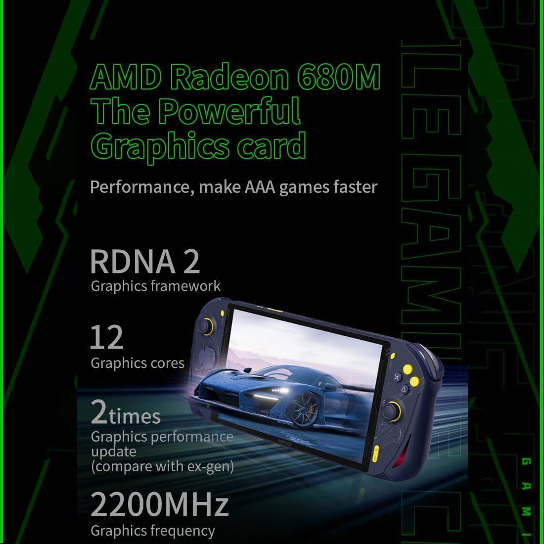 ASVIL AOKZOE A1 AMD 6800U Pocket PC Handheld Game Console, Windows 16G+512G IPS Screen Mini Retro Video Game Machines, Portable Retro Arcade Game Players for Kids Boys Children image 2