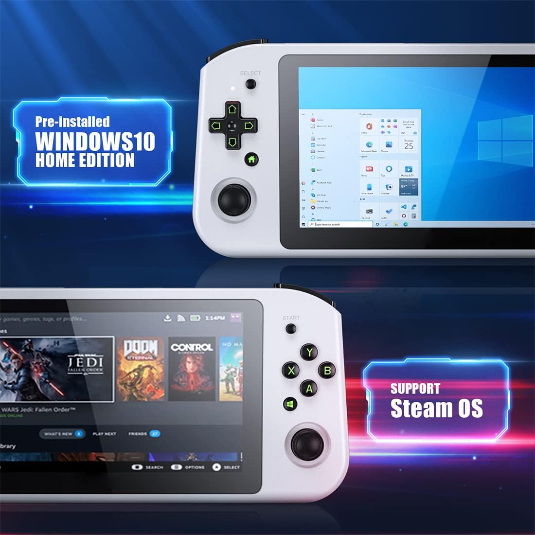Handheld Game Console, 8G+256G TF Card Portable Retro Video Game Console, 5.94 Inch IPS Screen Retro Arcade Games Console Handheld image 4