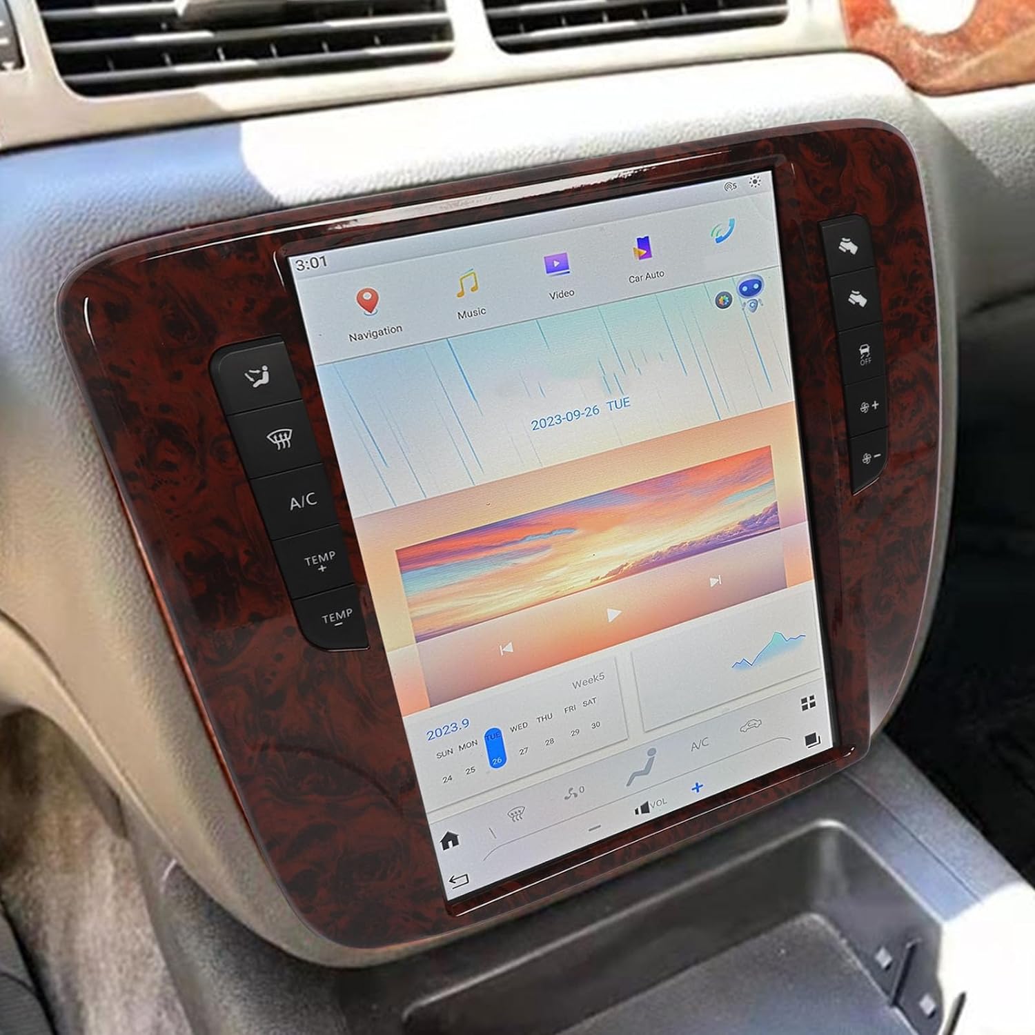 Car Touch Screen, Car GPS Navigation 12.1 Inch Touch Screen Octa Core for Wireless for 11 for Vehicle (8+128G) image 4