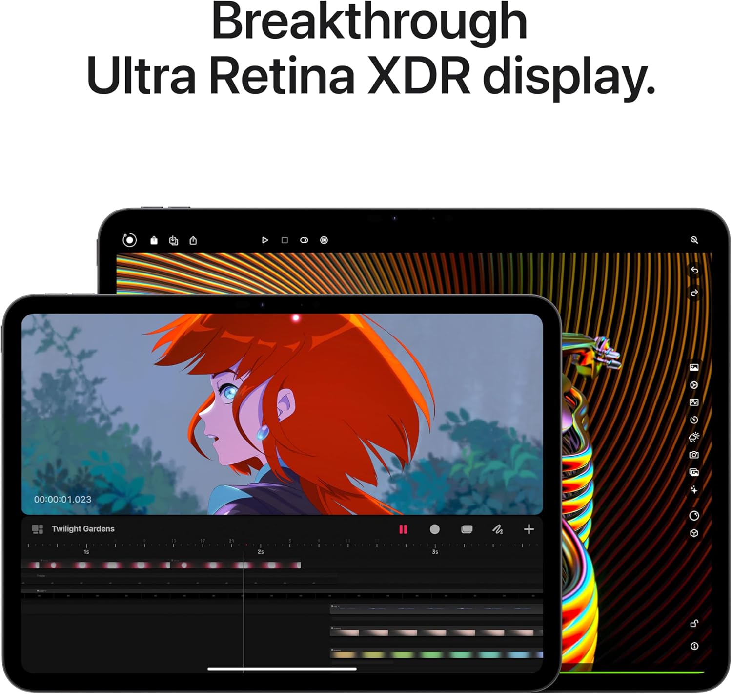 Apple iPad Pro 13-inch (M4): Ultra Retina XDR display, 1TB, Landscape 12MP Front Camera/12MP Back Camera, Wi-Fi 6E + 5G Cellular with eSIM, All-Day Battery Life, Standard glass - Space Black image 2