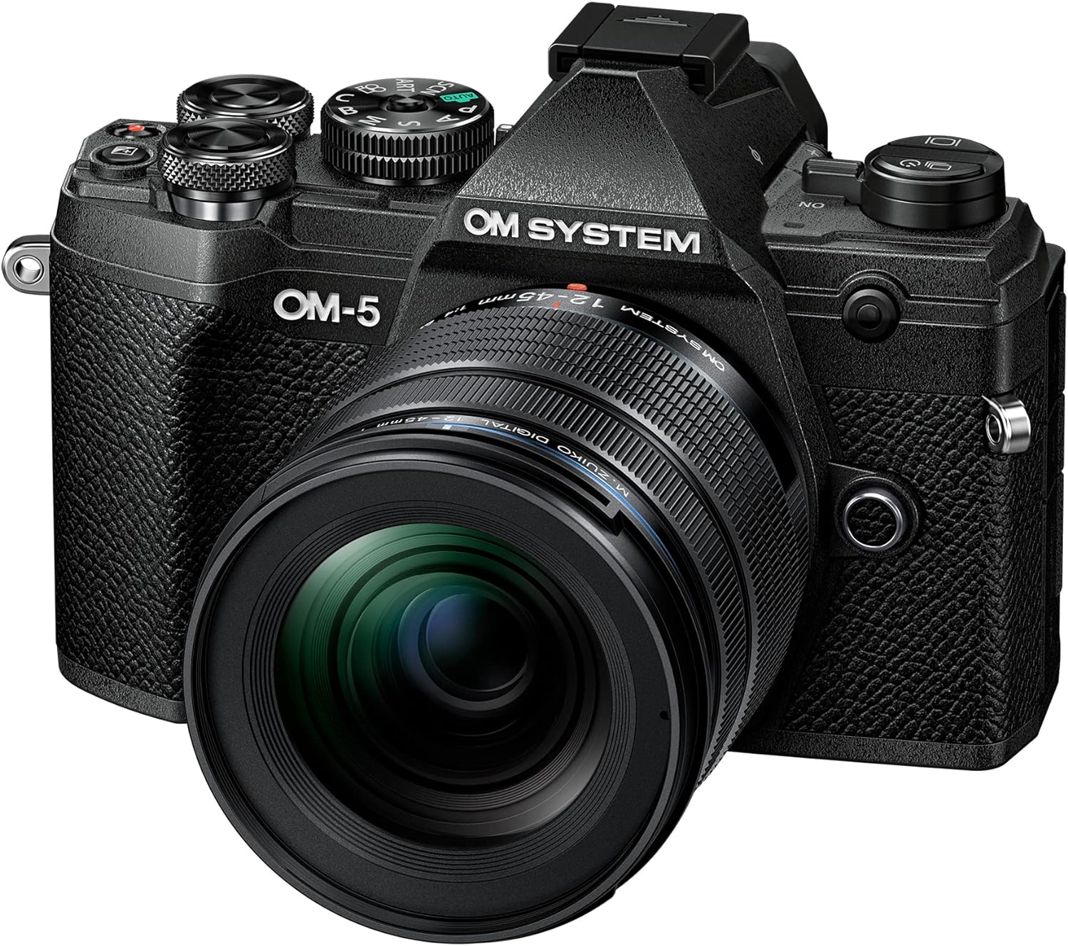 OM SYSTEM OM-5 Micro Four Thirds System Camera incl. lens M.Zuiko Digital ED 12-45mm PRO, 20 MP Live MOS Sensor, Improved 5-Axis Image Stabilisation, IP53, Handheld High Res Shot, Black/Black image 3