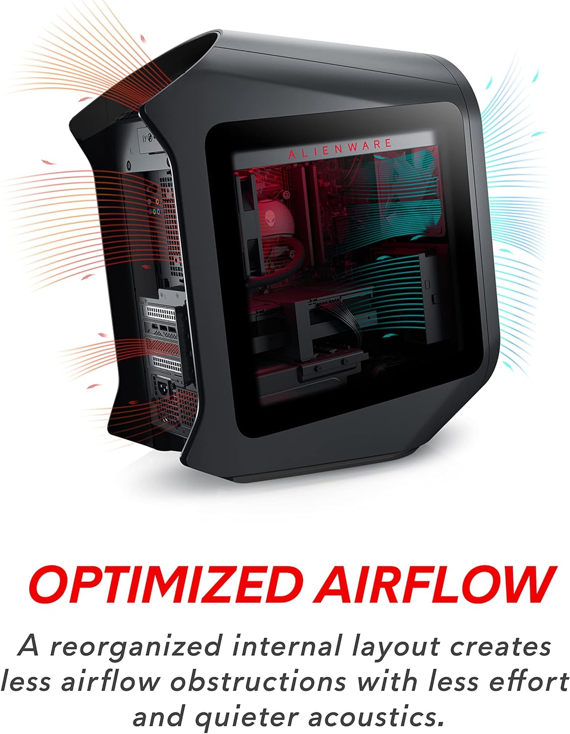 Alienware Aurora R14 Liquid Cooled Gaming Desktop - AMD Ryzen 9 5900, 32GB 3466MHz RAM, 1TB SDD + 2TB HDD, NVIDIA GeForce RTX 3080 10GB GDDR6X Graphics, VR Ready, USB-C, Windows 11 Home – Black image 3