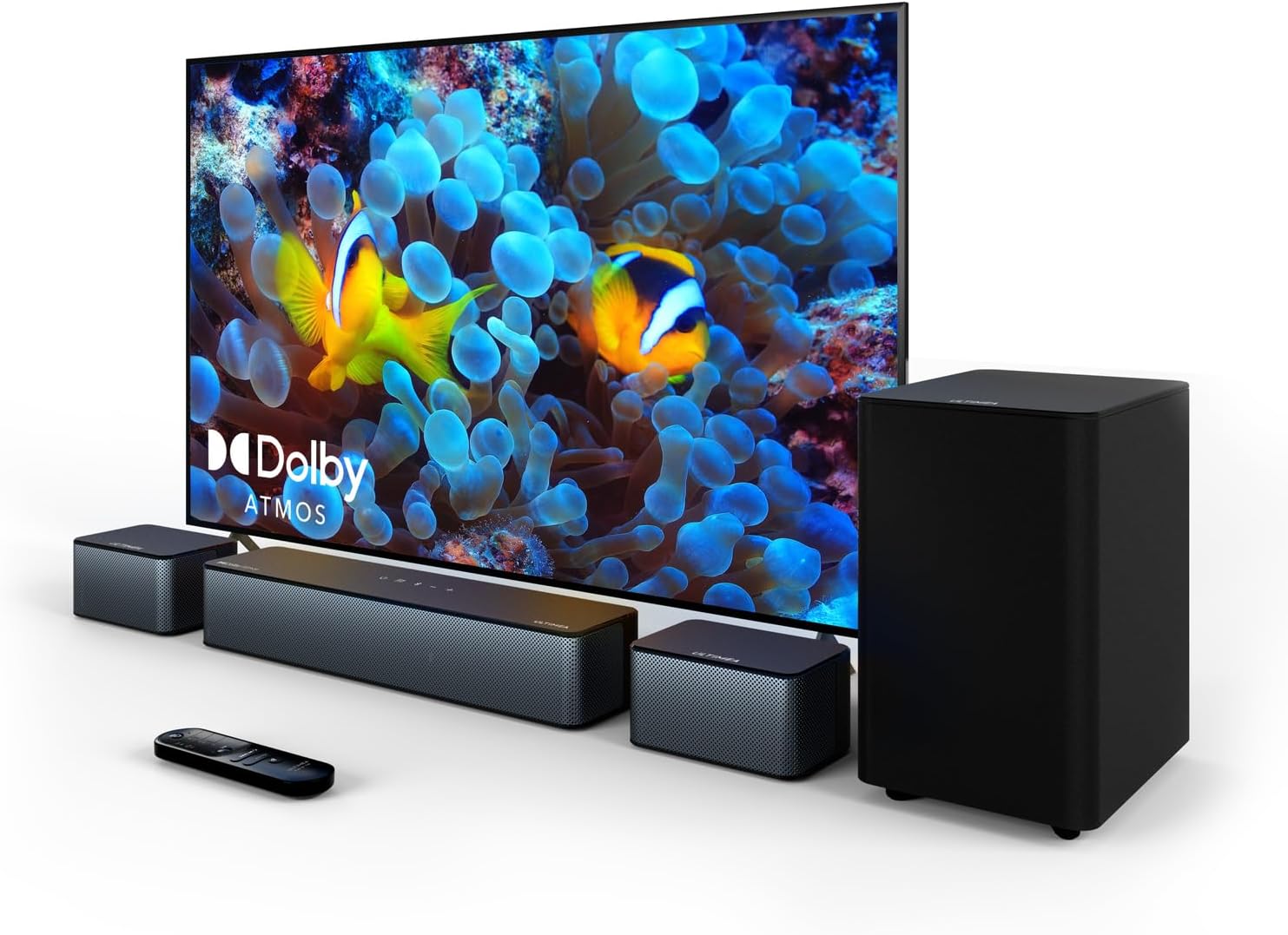 ULTIMEA 5.1 Soundbar with Dolby Atmos, 3D Surround Sound System Sound Bar for TV, TV Sound Bar with Wireless Subwoofer, Surround and Bass Adjustable Home Audio TV Speakers, Poseidon D60 Series image 0