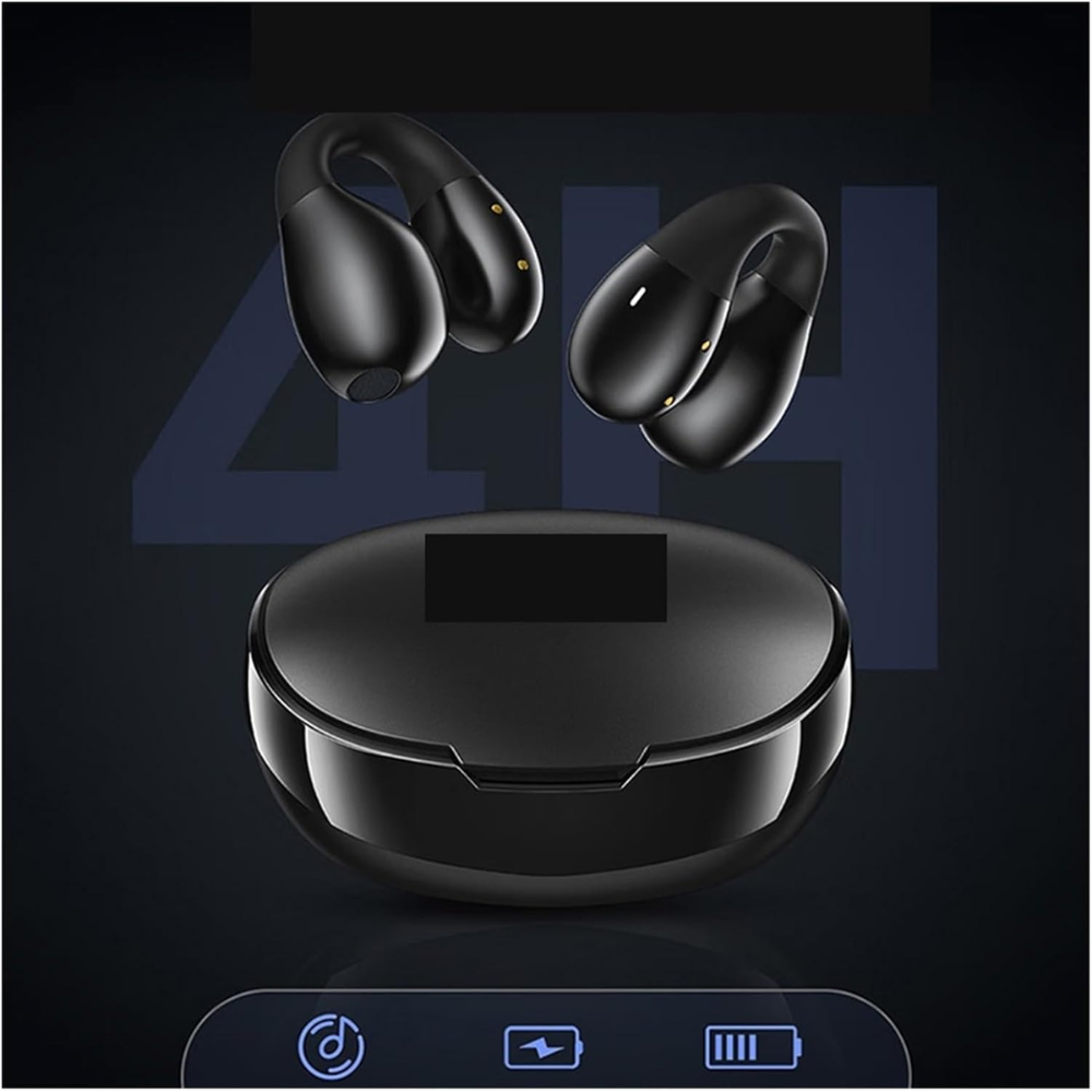 ZiShak Headphones True Wireless Stereo Bluetooth Earbuds, Clip Ear Design, HiFi Lossless Sound Quality, Black image 2