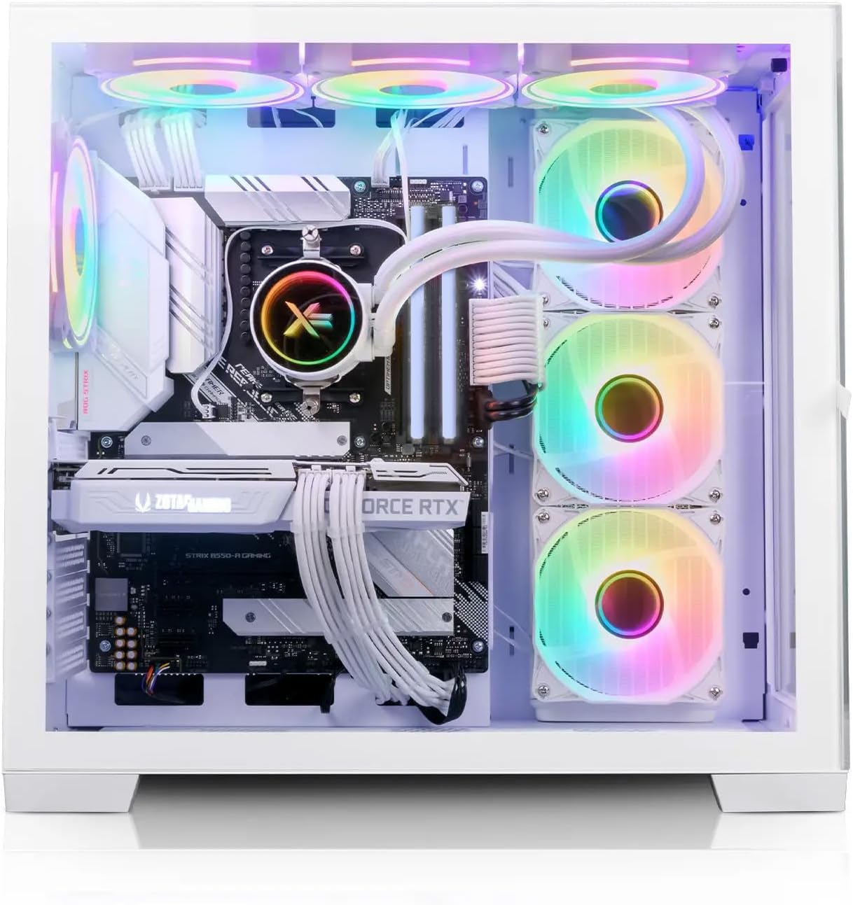 ADMI Gaming PC, Ryzen 5700X 4.6GHz, 360mm RGB Liquid Cooler, RTX 4060 Ti, 16GB 3200MHz, 1TB NVME, Windows 11 image 1