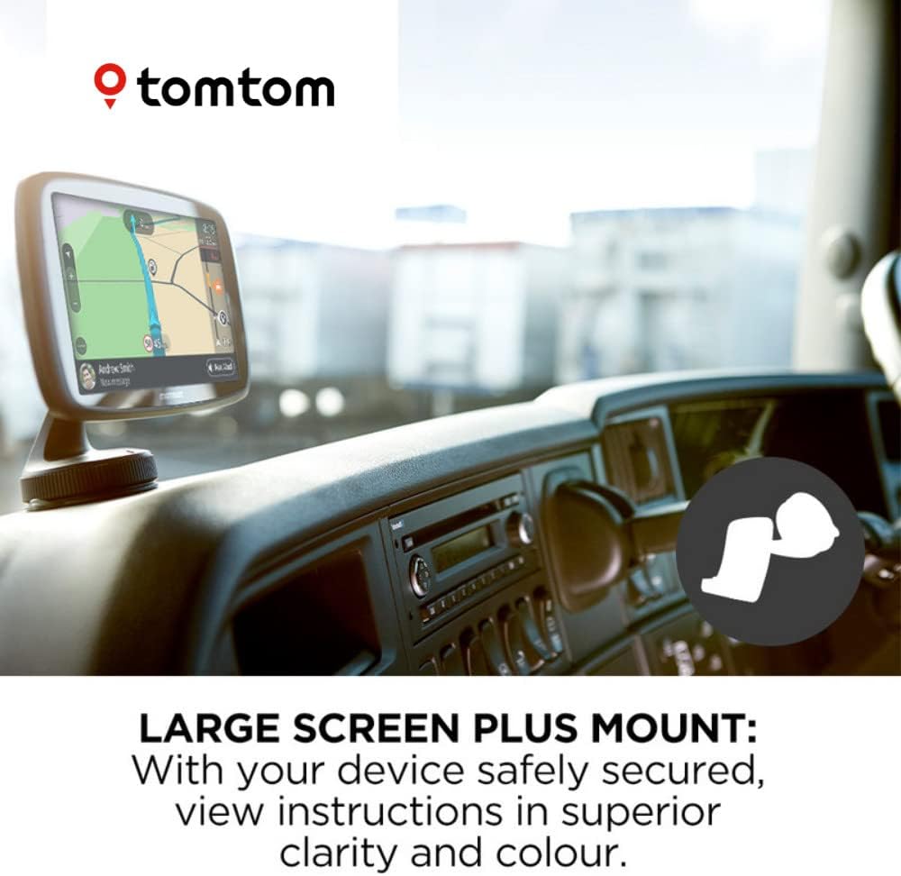 TomTom Truck Sat Nav GO Professional 620 with European Maps and Traffic Services (via Smartphone) Updates via WI-FI, Designed for Truck, Coach, Bus and Large Vehicles image 4