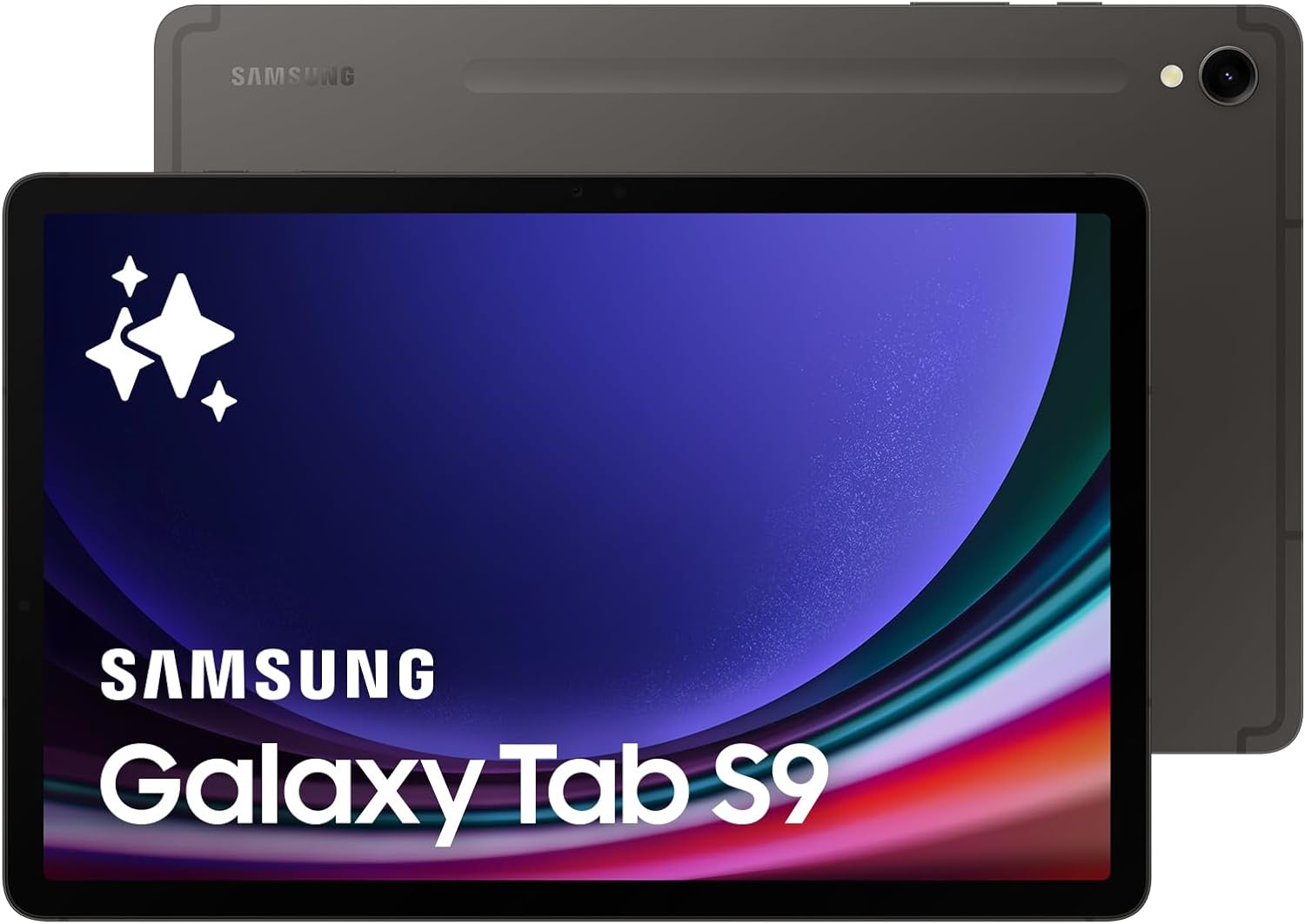 Samsung Galaxy Tab S9 WiFi Android Tablet, 128GB Storage, S Pen Included, Unlocked, Graphite, 3 Year Extended Warranty (UK Version) image 0