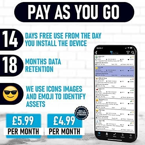 TruTrak Pro - FMT100+ GPS Tracker/Vehicle Tracker - 12 Month Bundle, Van, Motorbike, Caravan, Motorhome, Coach & Car Tracker - Pay as You Go, 12-24 Volt, Self Install Device Including SIM & Data image 2