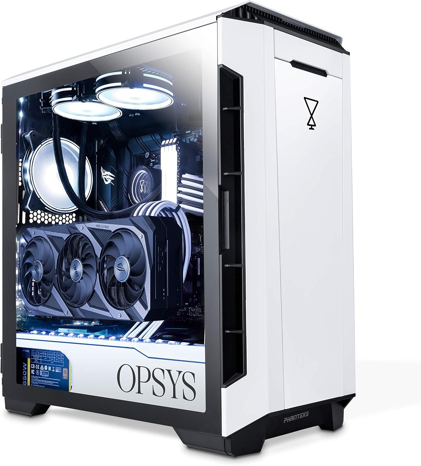 OPSYS Magna-X6 White Gaming PC Computer with Monitor & Gamer Keyboard/Mouse (AMD Ryzen 9-7900X, Geforce RTX 4080, 2TB NVMe SSD, 2TB HDD, 32GB RAM, Bluetooth, Windows 11) image 2