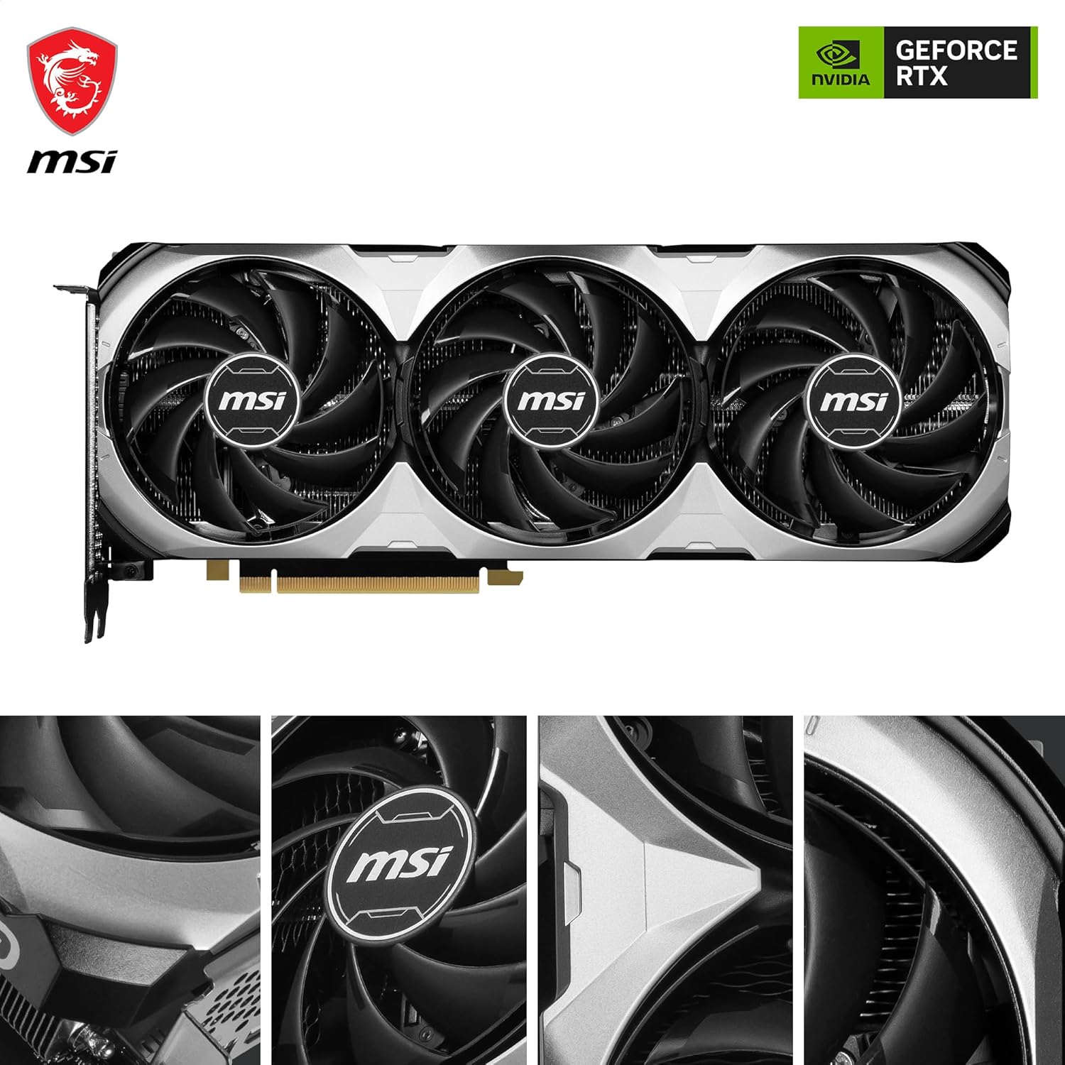 MSI GeForce RTX 4070 Ti SUPER 16G VENTUS 3X OC Graphics Card - 16GB GDDR6X, 2655 MHz, PCI Express Gen 4, 256-bit, 3x DP v1.4a, HDMI 2.1a (Supports 4K & 8K HDR) image 1